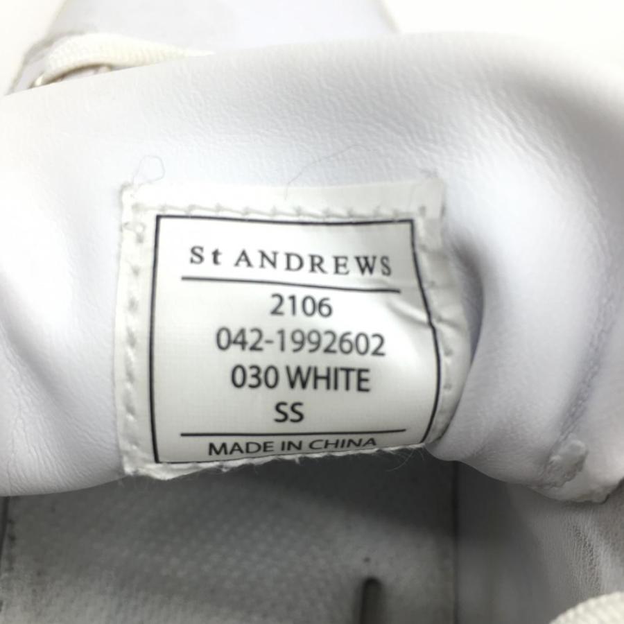 St ANDREWS セントアンドリュース ゴルフシューズ 白×シルバー 星