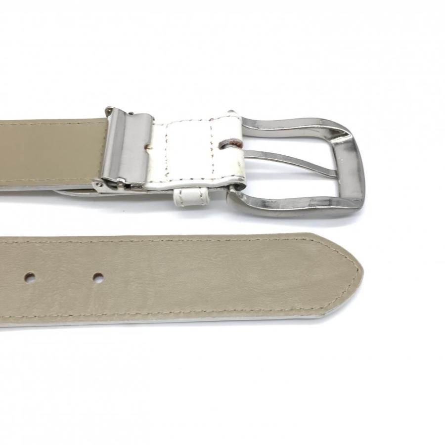 PEARLY GATES（パーリーゲイツ） ベルト 白 ロゴエンボス加工 メンズ