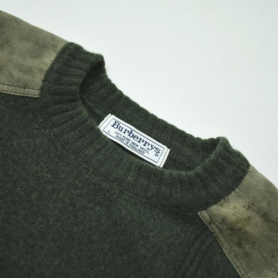 BURBERRY（バーバリー） 90s 英国製 ショルダー エルボーパッチ ニット