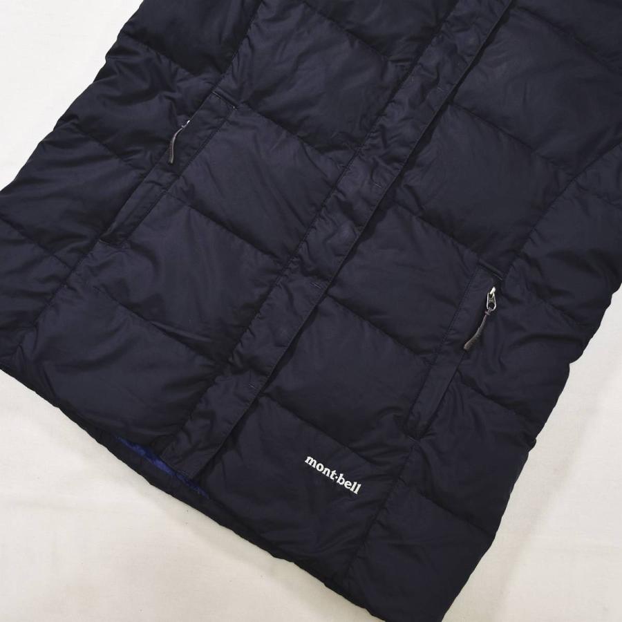 モンベル montbell キルティング ダウン ジャケット 刺繍 ロゴ L
