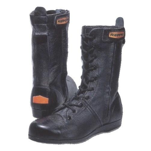 消防業務・救助大会用 革靴（編み上げ）【R501F】チャック付（蛍光色