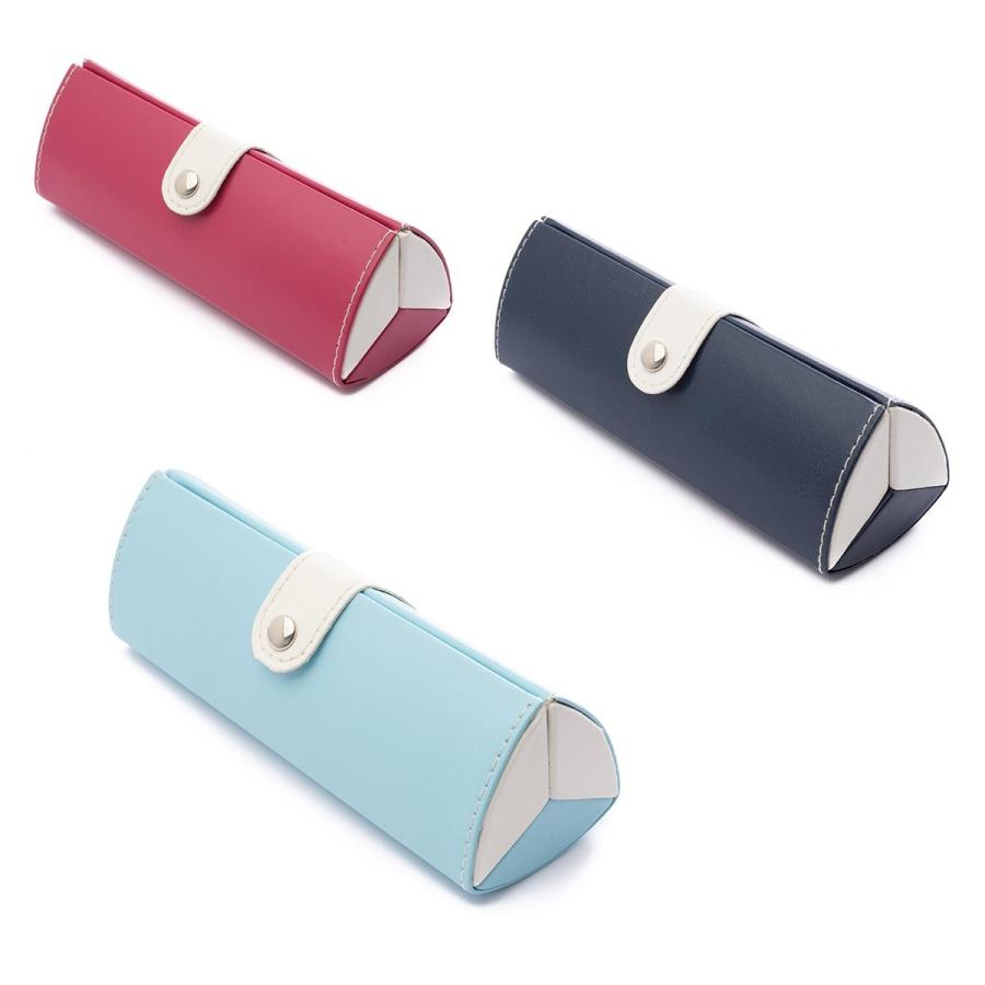 MIDI 三角形の眼鏡ケース（セミハード） 口が大きく開く可愛いデザイン