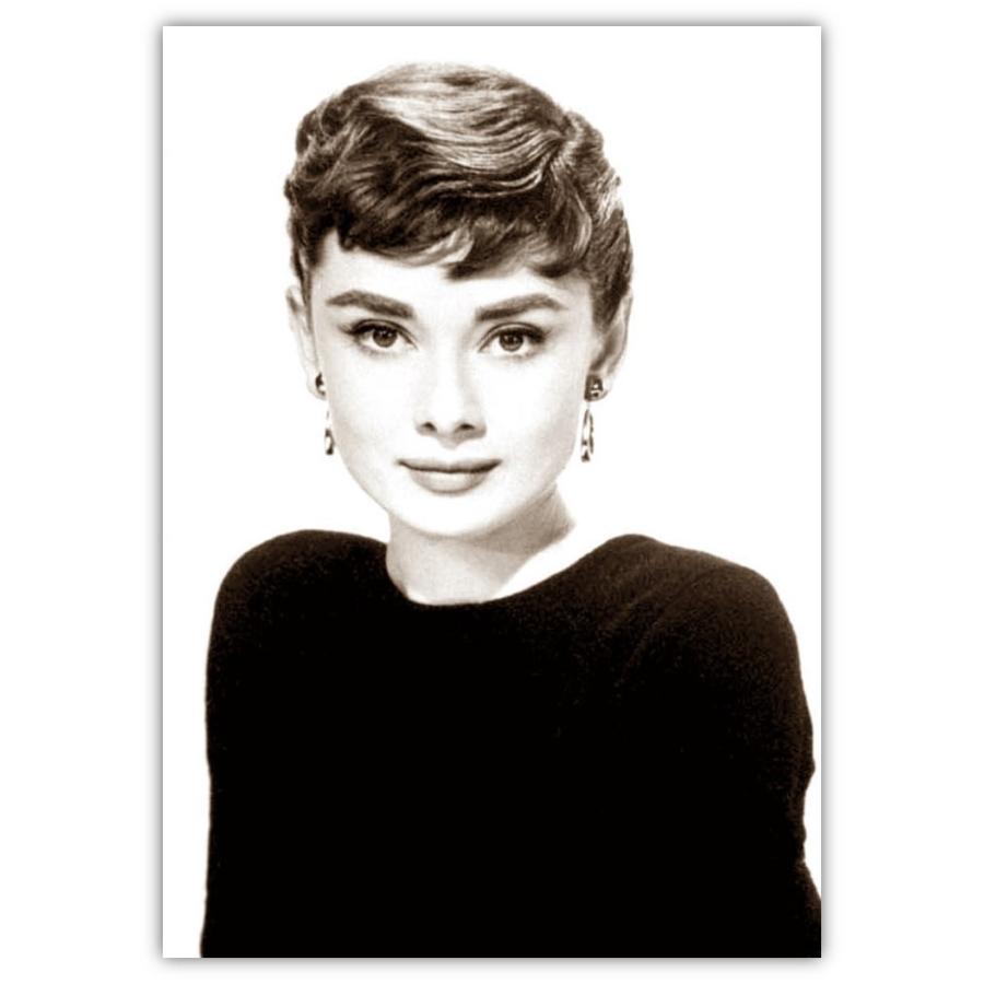 絵画風 壁紙ポスター オードリー ヘプバーン ローマの休日 1950年代