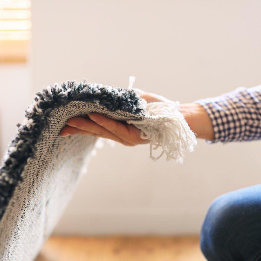 ラグマット BIANCA LINE-DOT 200×250 ウィルトン織り 長方形 ホット