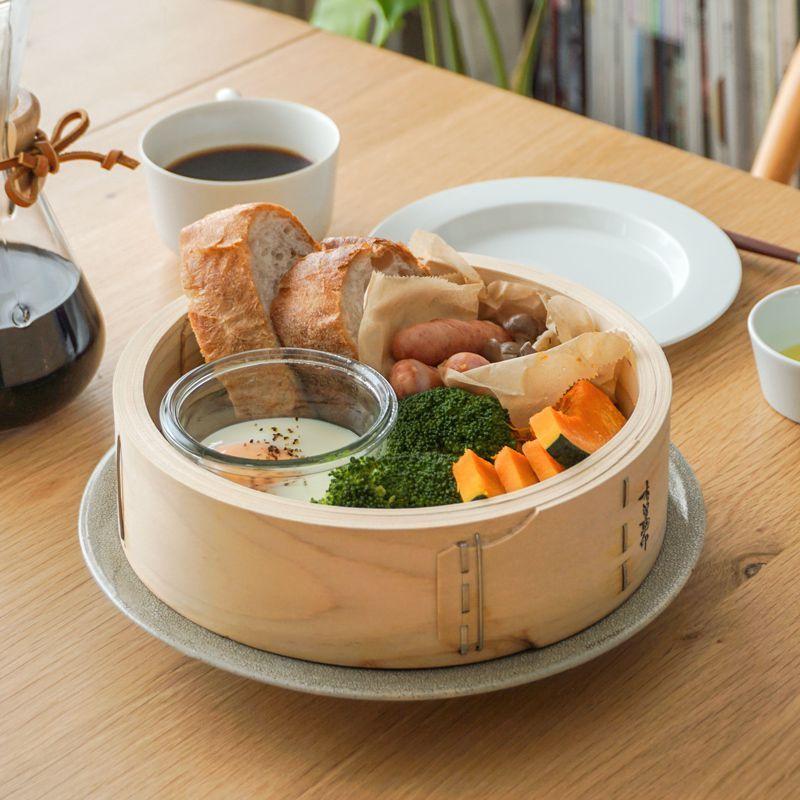 ひのき 中華せいろ 27cm／1段 蓋付き 蒸籠 檜 竹 網代編み 日本製