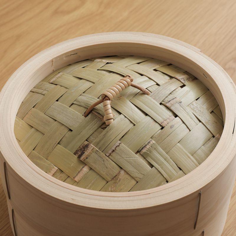 ひのき 中華せいろ 27cm／1段 蓋付き 蒸籠 檜 竹 網代編み 日本製