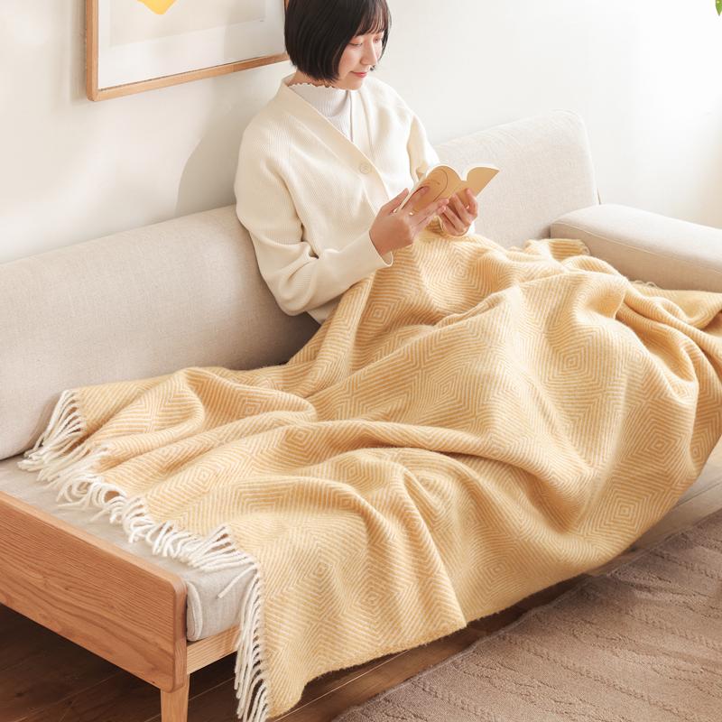 ウールブランケット Silkeborg ダナーヤ グース アイズ ホワイト 130