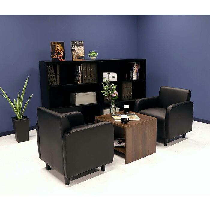 法人様限定販売 応接室ソファ 一人掛け 丸みのあるデザイン 合皮 1人