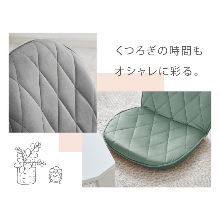 リコメン堂 リクライニング 座椅子 コンパクト 14段ギア ファブリック