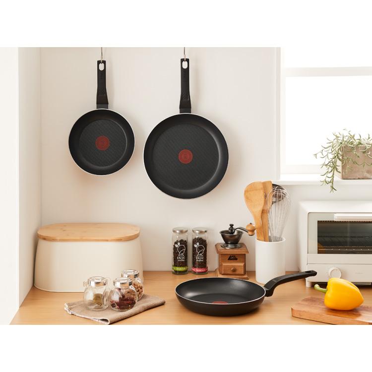 ティファール T-fal フライパン 21cm ガス火専用 ブラック 黒 PFOA