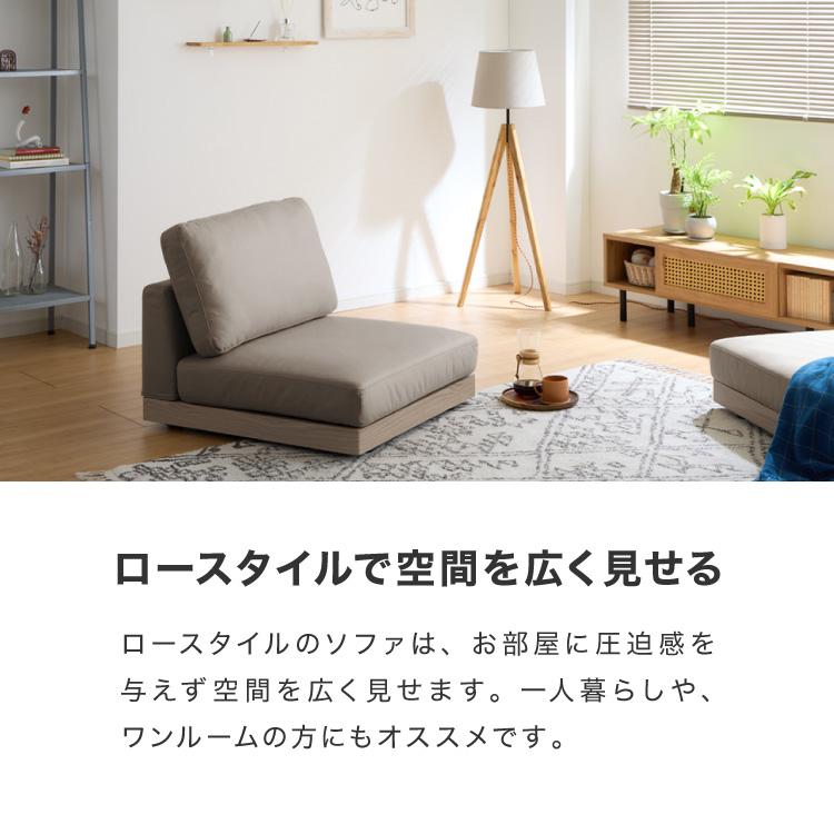 ソファ フロアソファ ローソファ 1人掛け 1P 幅75 座面高さ20 カバー
