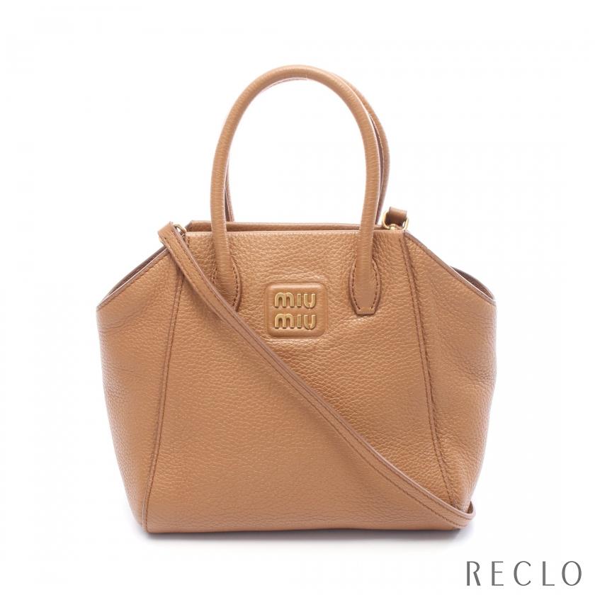ミュウミュウ miu ヴィッテロダイノ ハンドバッグ レザー ライト