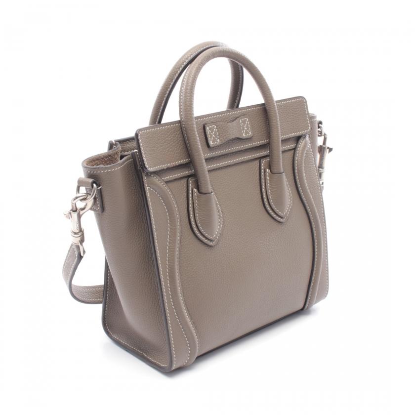 CELINE（セリーヌ） ラゲージ ナノショッパー ハンドバッグ レザー