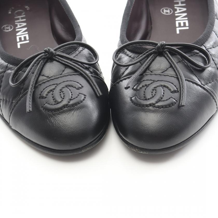 CHANEL（シャネル） バレリーナ マトラッセ バレエシューズ レザー
