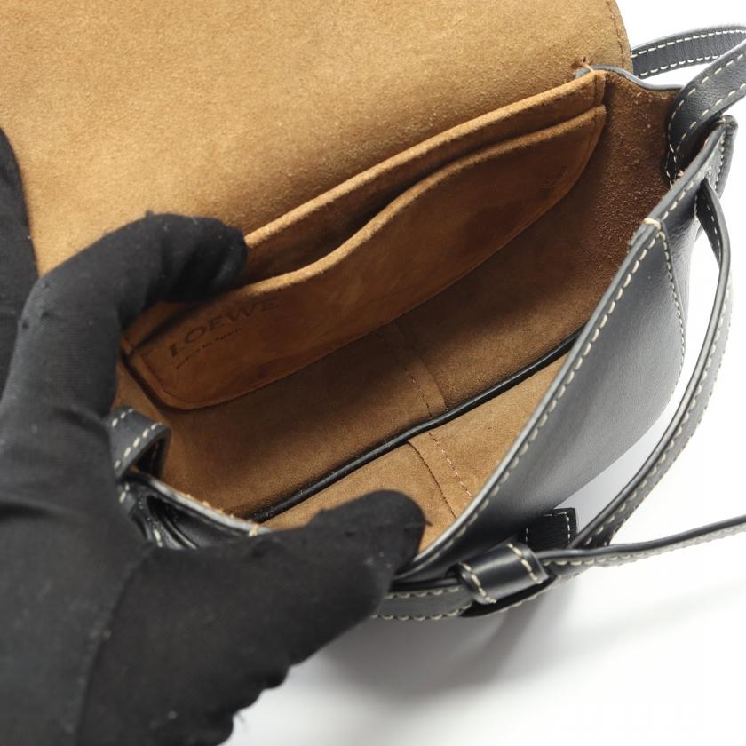 LOEWE（ロエベ） ゲートバッグ ミニ ショルダーバッグ レザー ブラック