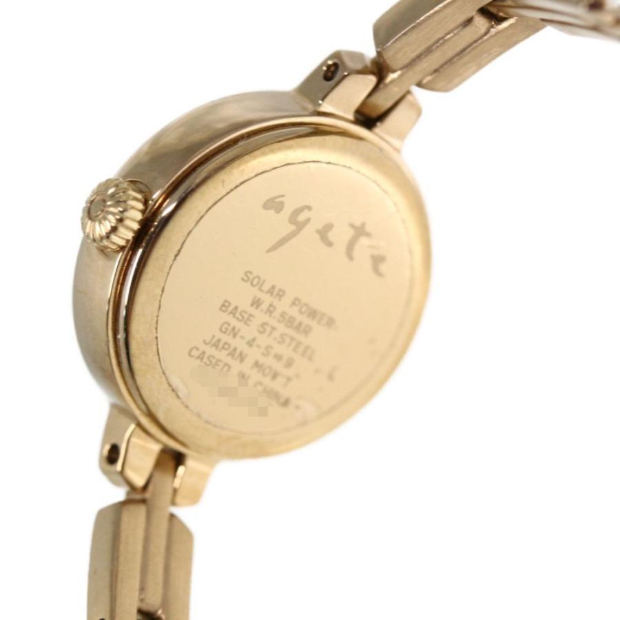 agete（アガット） 美品・アガット ソーラーウォッチ ラウンドフォルム