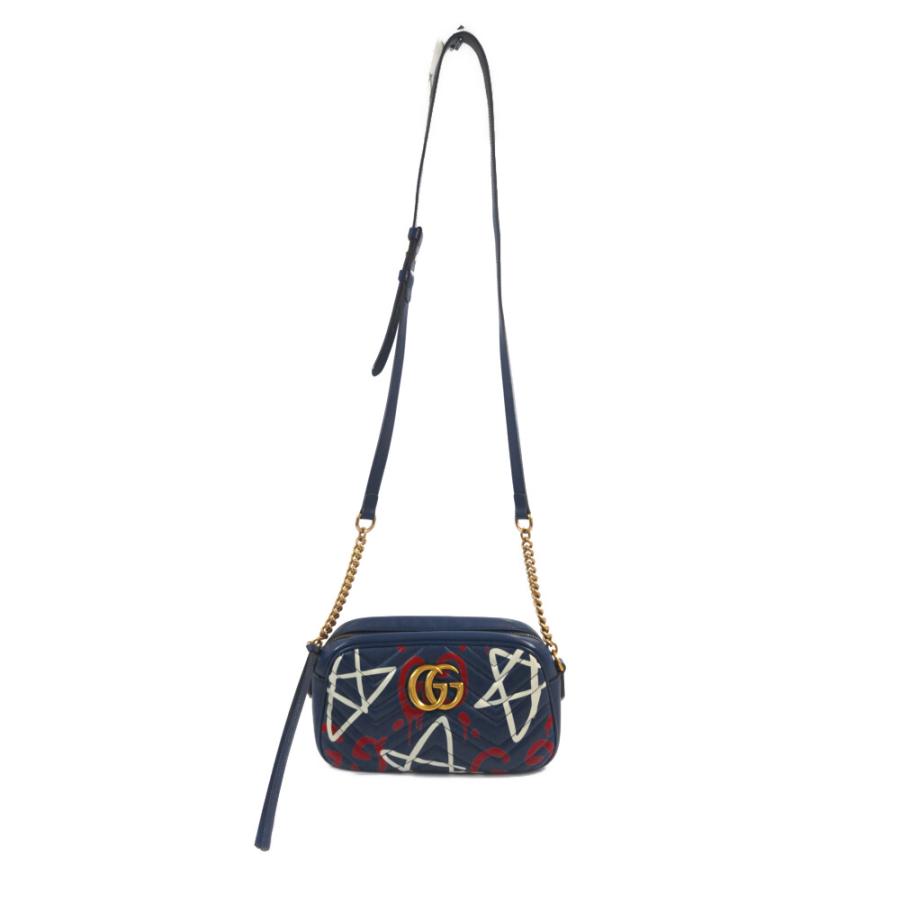 GUCCI（グッチ） GGマーモント・ゴーストプリント ショルダーバッグ