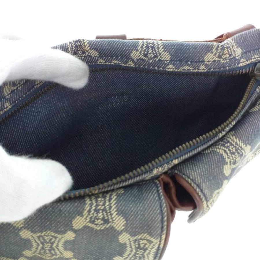 CELINE（セリーヌ） マカダム・デニムウエストポーチバッグ/ブルー
