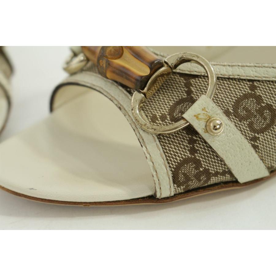 GUCCI（グッチ） GGキャンバス・バンブービットミュールサンダル靴