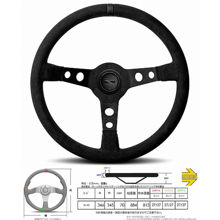 MOMO（モモ） MOMOモモステアリングMOD.07BLACK EDITION/モデル07