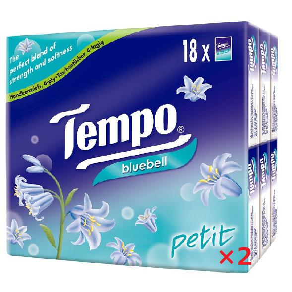NEW】2セット特価 Tempo テンポ ティッシュ 36個 藍風鈴 Blue bell
