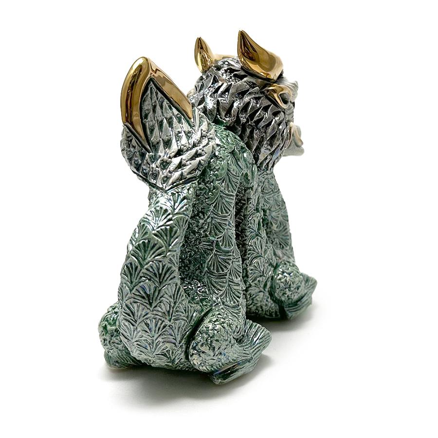 置物 ドラゴン どらごん 陶器 送料無料 F243G : リンコナダ(日本代理店