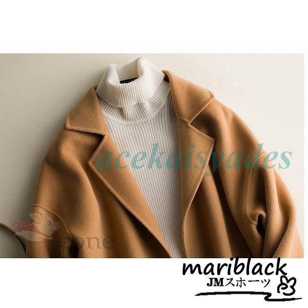 ハーフコート ウール100% リバーコート ダブルフェイスコート 一枚