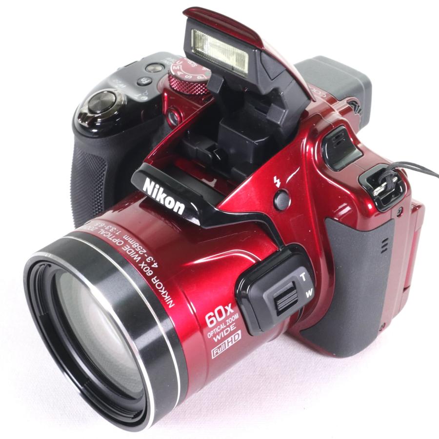 中古】 極上美品 NIKON COOLPIX P600 レッド コンデジ コンパクト