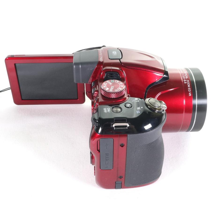 中古】 極上美品 NIKON COOLPIX P600 レッド コンデジ コンパクト