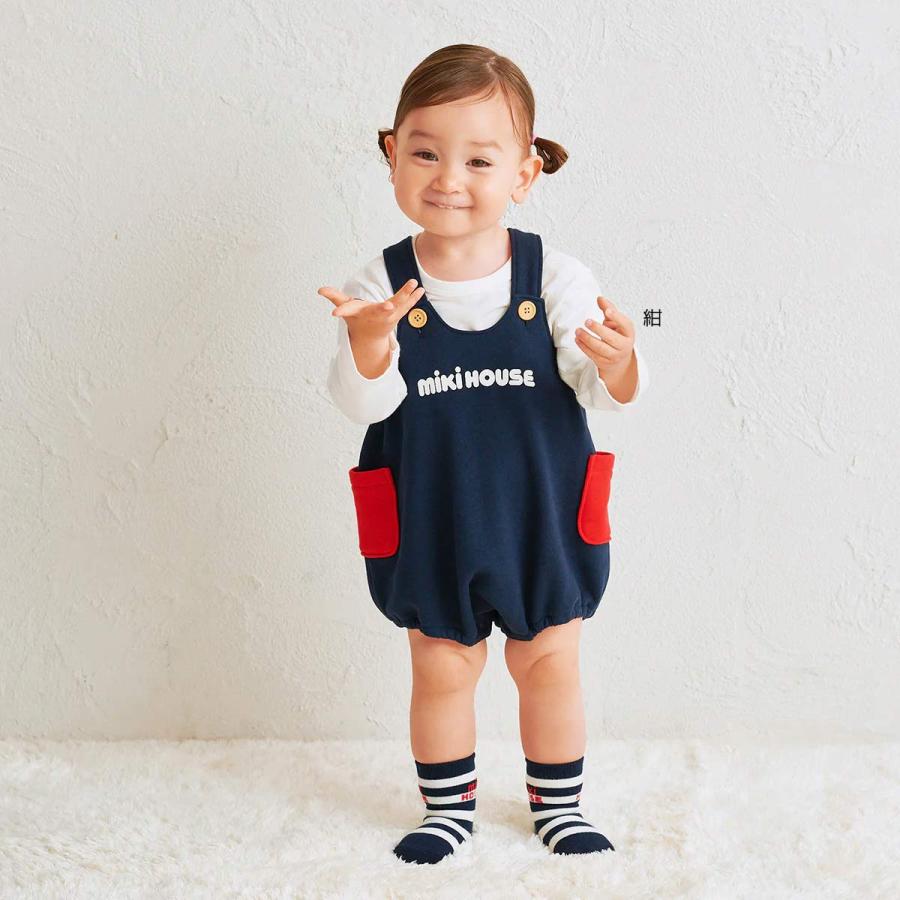 WEB限定】ミキハウス ミキロゴ ロンパース WebLimited（80-90cm