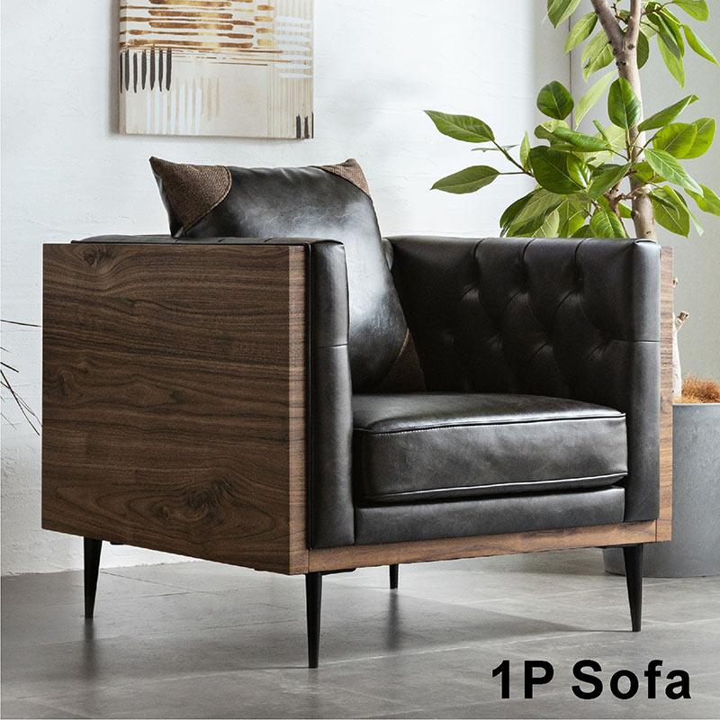 爆買 ソファー 一人掛け 黒 本革 幅90 ソファ ソフトレザー デザイン