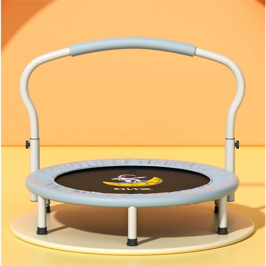 トランポリン 手すり付き 折りたたみトランポリン 直径101cm 家庭用