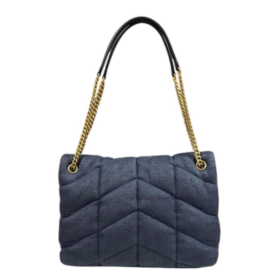 サンローラン パファー ミディアム ショルダーバッグ キャンバス