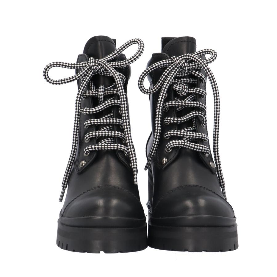 miu miu（ミュウミュウ） レースアップ ブーツ レザー レディース 中古
