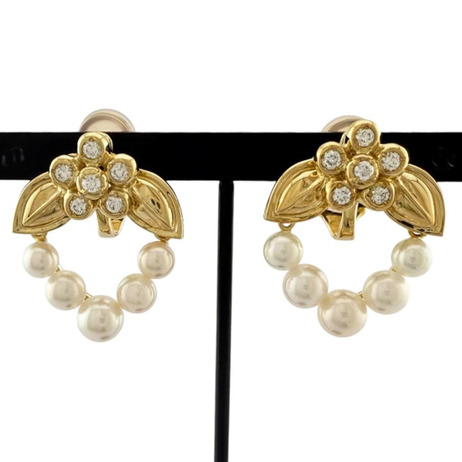 ディオール ピアス 18金 K18イエローゴールド パール レディース Dior