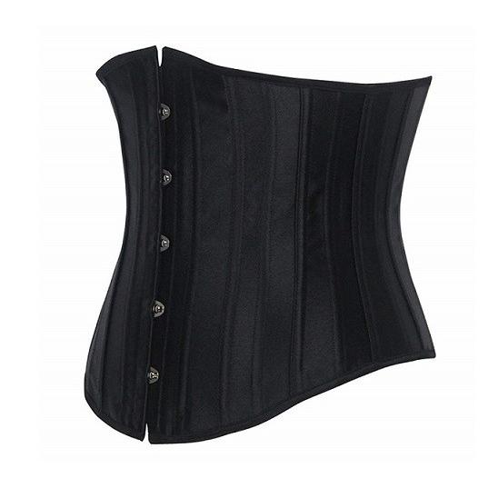 ウエストニッパー 女性用 アンダーバスト コルセット (ブラック) 24本