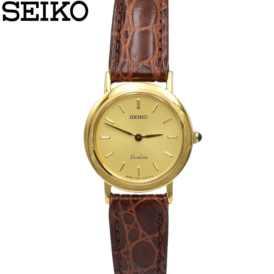 SEIKO セイコー エクセリーヌ 18KT刻印 7320-0450 QZ クォーツ