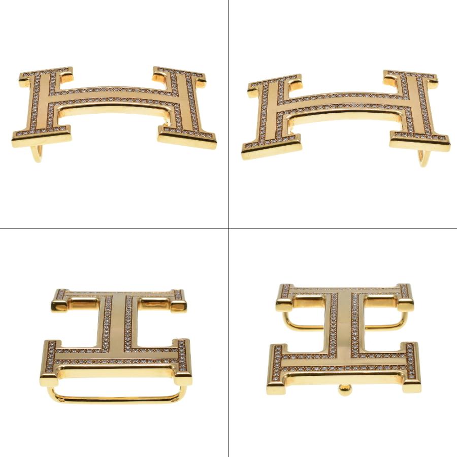 HERMES（エルメス） 750YG バックル Hベルト 純正ダイヤ イエロー