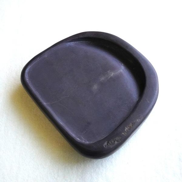 端渓硯 老坑 淌池硯 12.4×10.8×2.2cm 一点物 すずり : 書道用品 緑風店