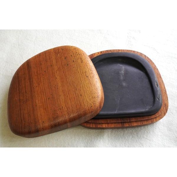 端渓硯 老坑 淌池硯 12.4×10.8×2.2cm 一点物 すずり : 書道用品 緑風店