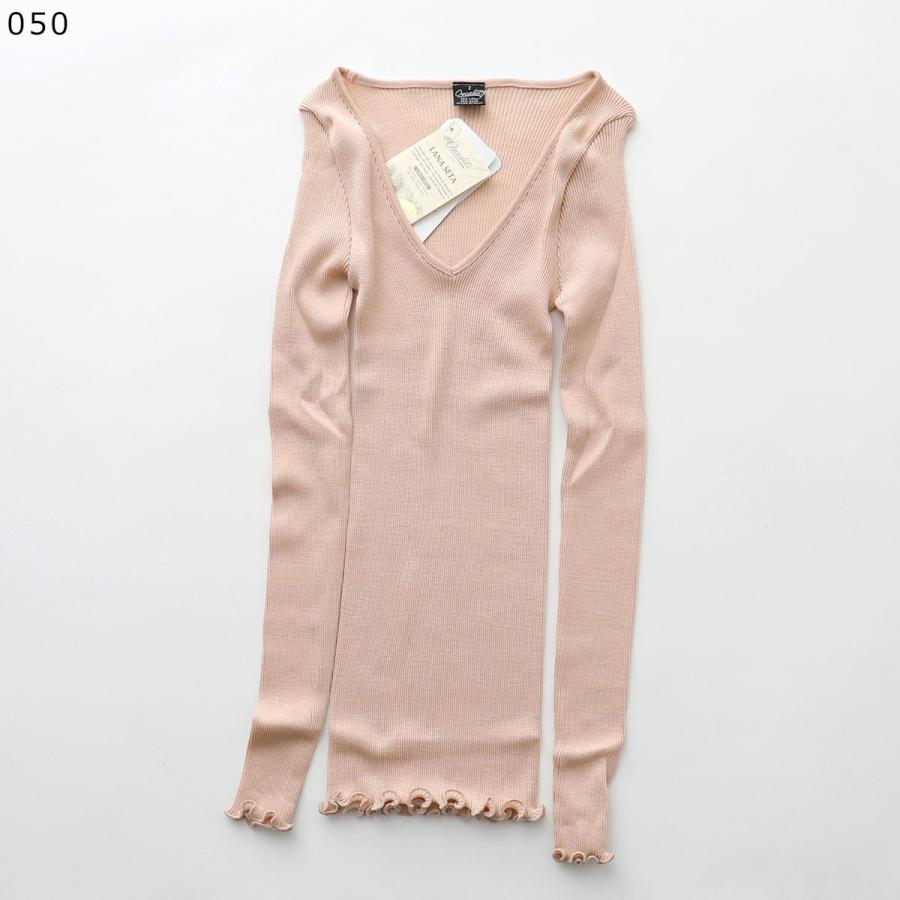 OSCALITO（オスカリート） 長袖ニット 3486 レディース Vネック シルク