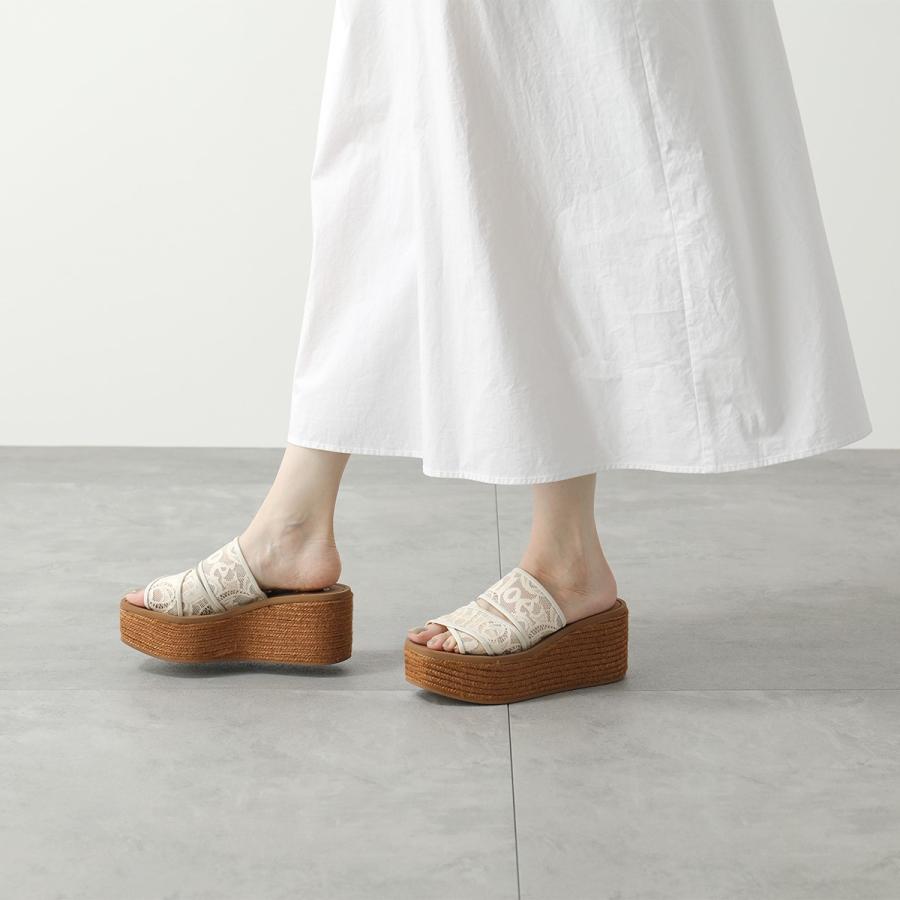 Chloe（クロエ） サンダル WOODY CHC22S449D2 レディース フラワー