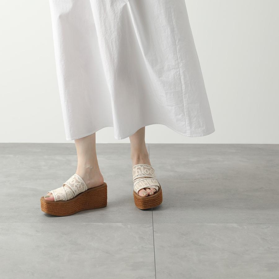 Chloe（クロエ） サンダル WOODY CHC22S449D2 レディース フラワー