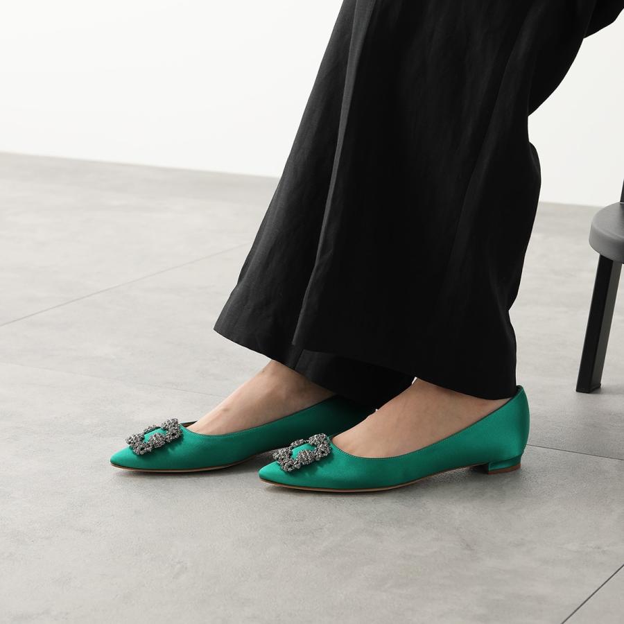 MANOLO BLAHNIK（マノロブラニク） パンプス HANGISIFLAT FMC SATIN
