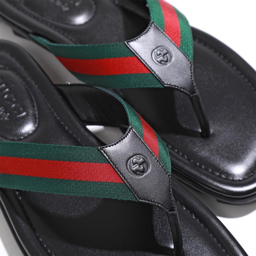 GUCCI（グッチ） トングサンダル 429362 H91A0 メンズ ウェブ＆レザー