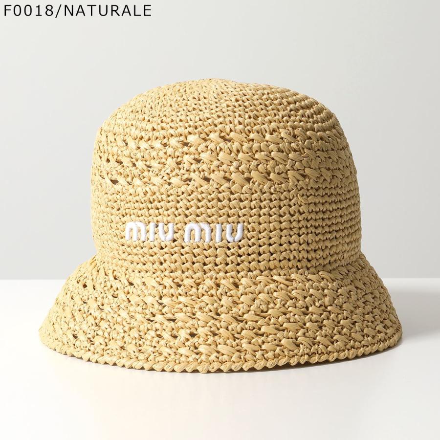 miu miu（ミュウミュウ） バケットハット 5HC287 2DO1 レディース ロゴ