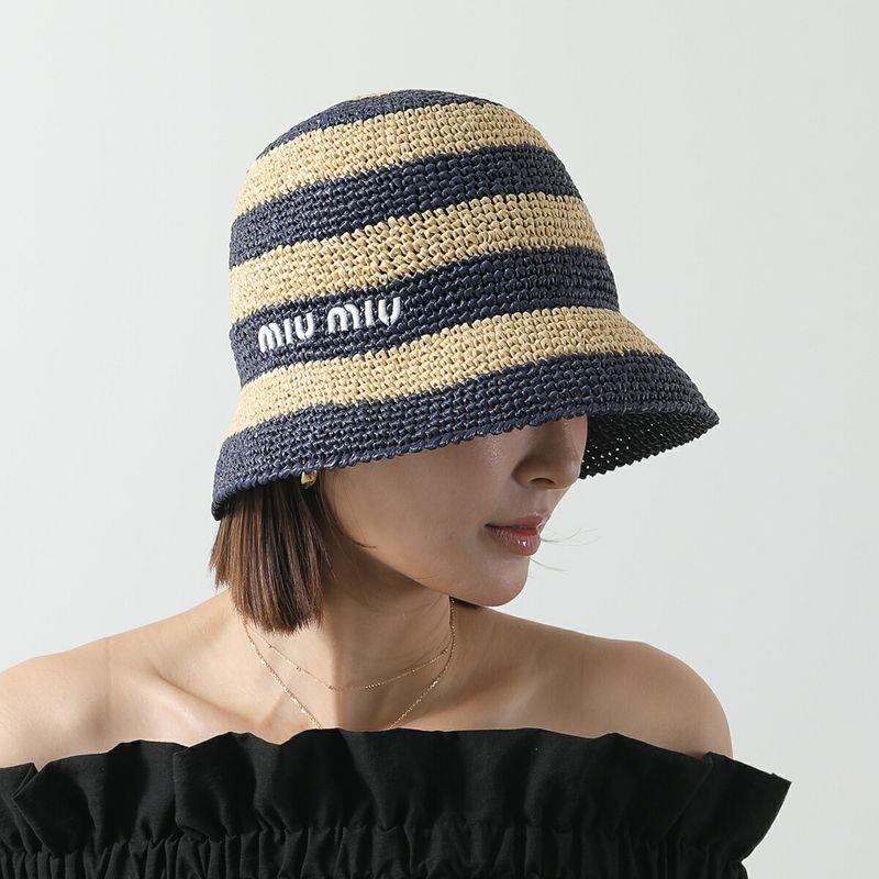 miu miu（ミュウミュウ） バケットハット 5HC305 2F6E レディース ロゴ