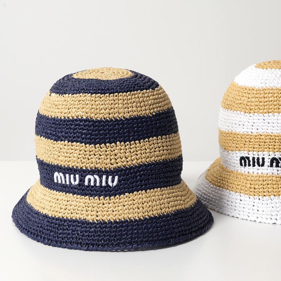 miu miu（ミュウミュウ） バケットハット 5HC305 2F6E レディース ロゴ