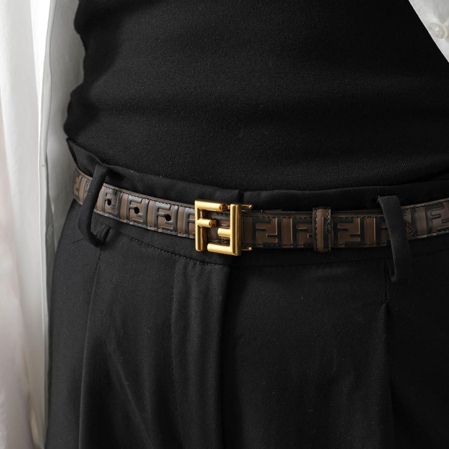 FENDI（フェンディ） ベルト 8C0648 AQ1J レディース FF柄 FFバックル