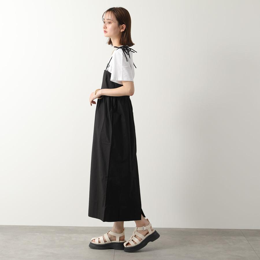GANNI（ガニー） ワンピース Cotton Poplin String Midi Dress F9130